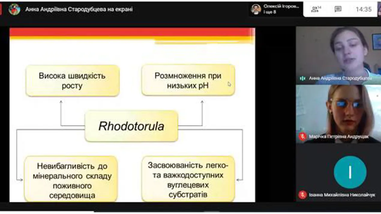 Попередній захист бакалаврських робіт на кафедрі біохімії та біотехнології